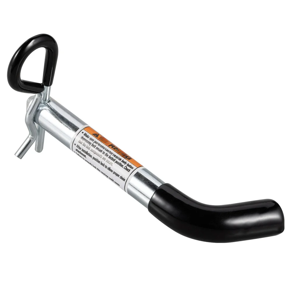 Zinc Plated Steel Trailer Hitch Pin 5/8 Inch for 2 Inch Receiver Hitches Includes R Clip 4 Pack Rubber Coated Vinyl Grip