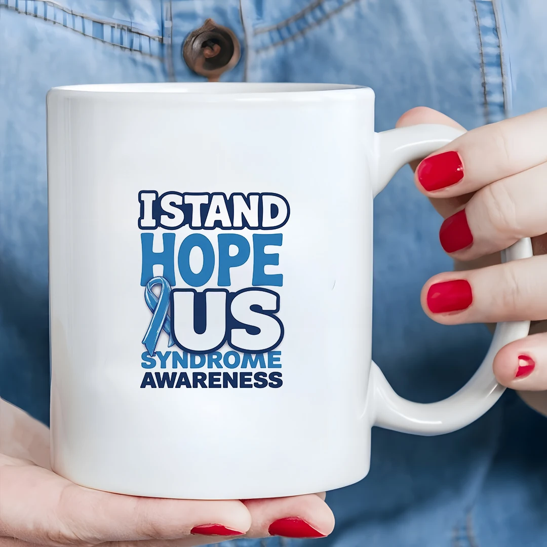 

11oz I STAND HOPE Kids Cold & Hot Beverage Cup Awareness Ribbon Christmas Gift Home & Office Cup