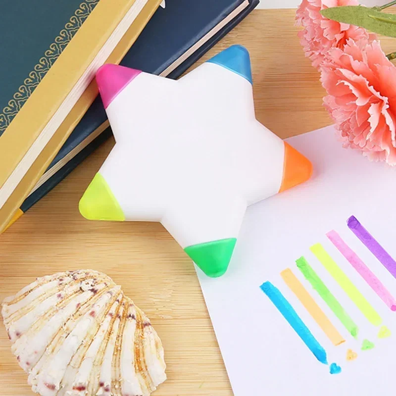 Highlighters Multicolor Creative Highlighter Pen Kawaii Markers Drawing School Art Supplies Japanese Stationery