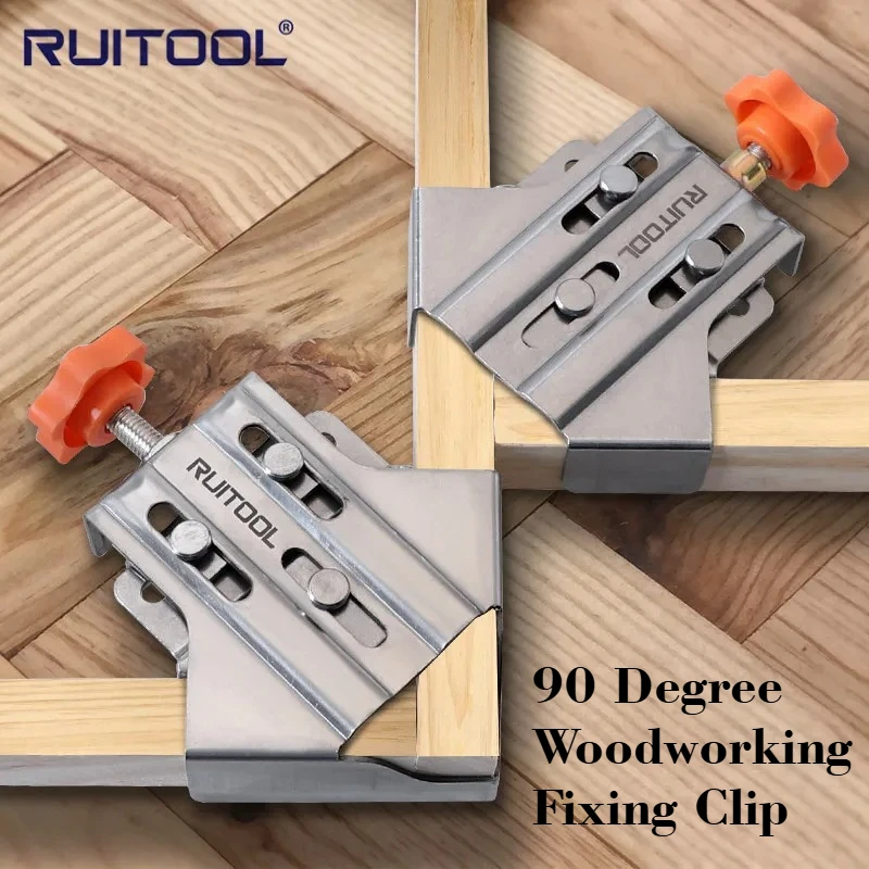 

Adjustable Multipurpose Stainless Frame Clamps Open/Closed Corner Clamp Woodworking Accessory 90 Degree Woodworking Fixing Clip