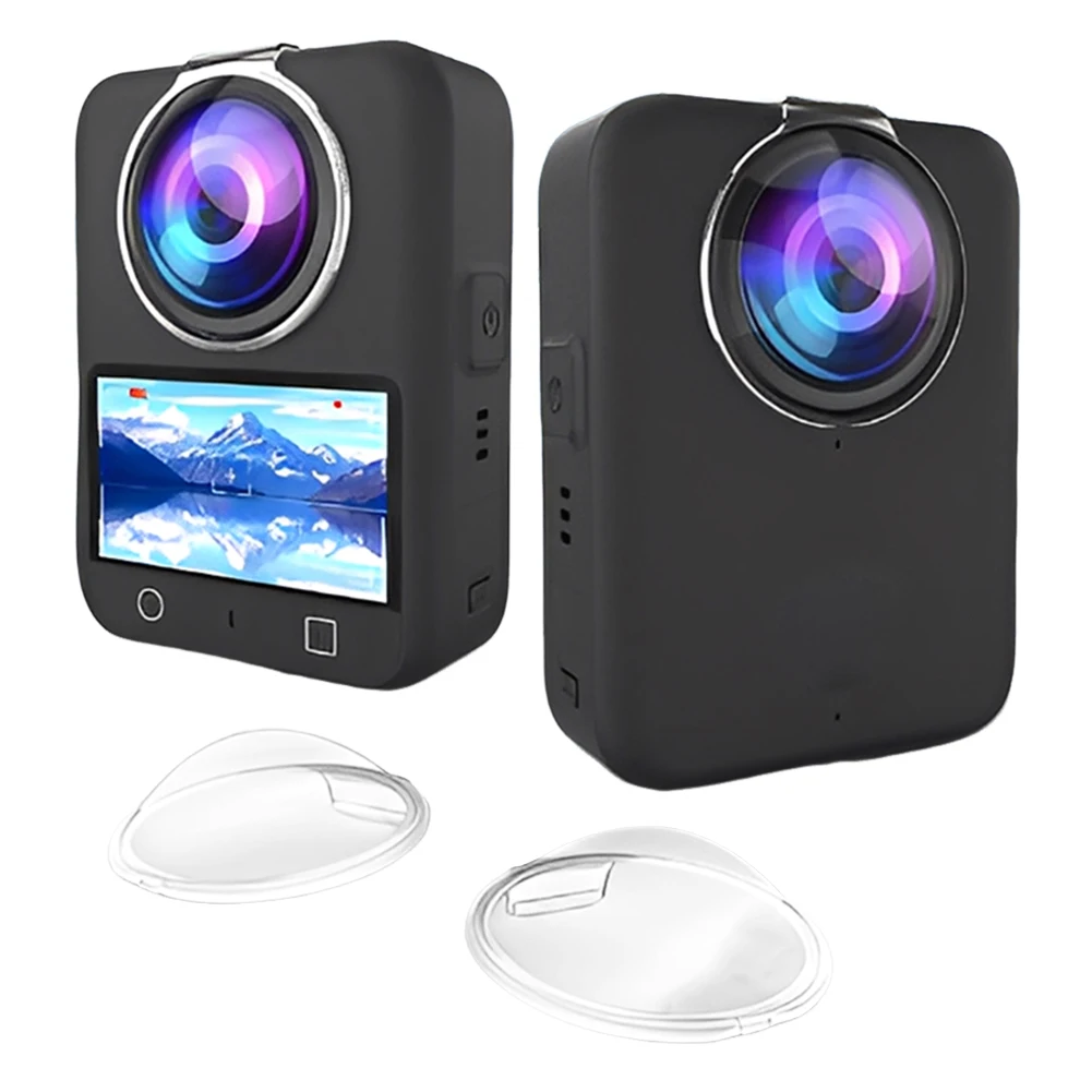 1/2Pair Lens Optical Glass Protector Lens Cap Dust Cover For DJI Osmo 360 Action Camera Lens Guard Wear Resist Plastic Lens Cap