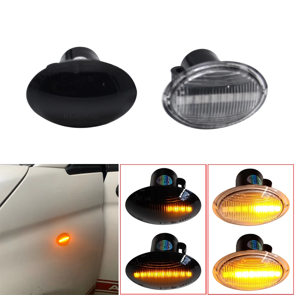 Accessoires de voiture feu de position latéral clignotant pour FIAT 500 500C 500L LED lampes dynamiques T10 pour Abarth 500 595 695 Direct usine