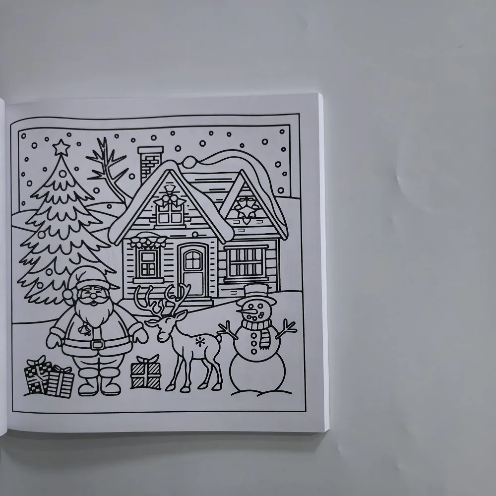 Cozy Christmas Adult Teen Coloring Book Bold Simple Patterns English Version Ideal Xmas Gift