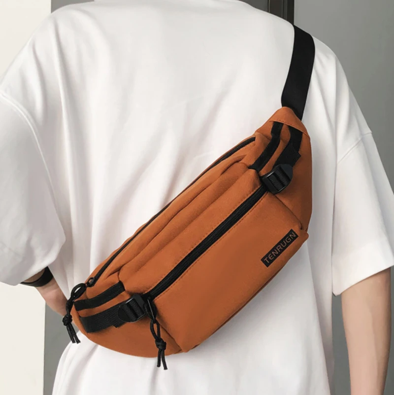

Fashionable Casual Waist Bag, Portable Zipper Closure, Casual Shoulder Bag, Sports Waist Bag, Daily Commuting Chest Bag