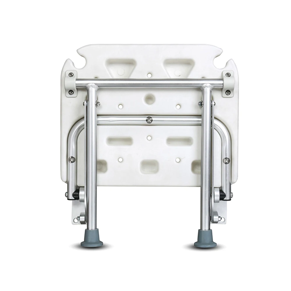 

Folding Bath for Elderly, Wall Mounted Shower Bench with Drain Holes & Safety Design