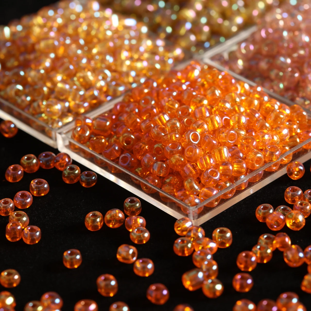 300-2400pcs Czech Glass Seed Beads Aurora Shiny Finish 4mm Multiple Color Choices Spacer Beads Ornament Matching Parts