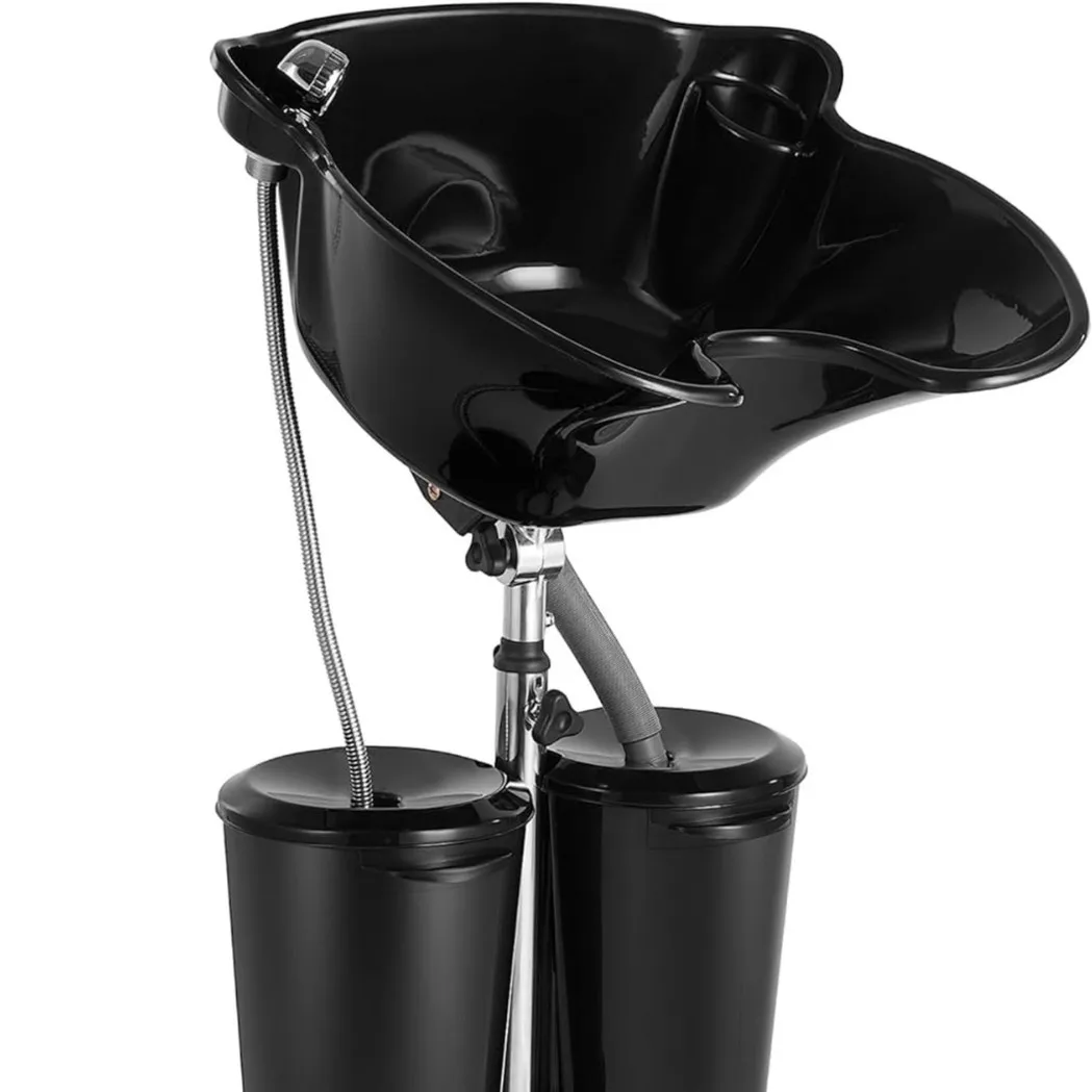Mobile Vertical Seated Shampoo Basin Elderly Pregnant Patient Household Salon Portable Hair Washing Bed