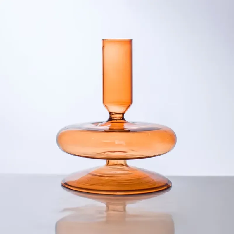High Borosilicate Heat Resistant Stained Glass Candlesticks