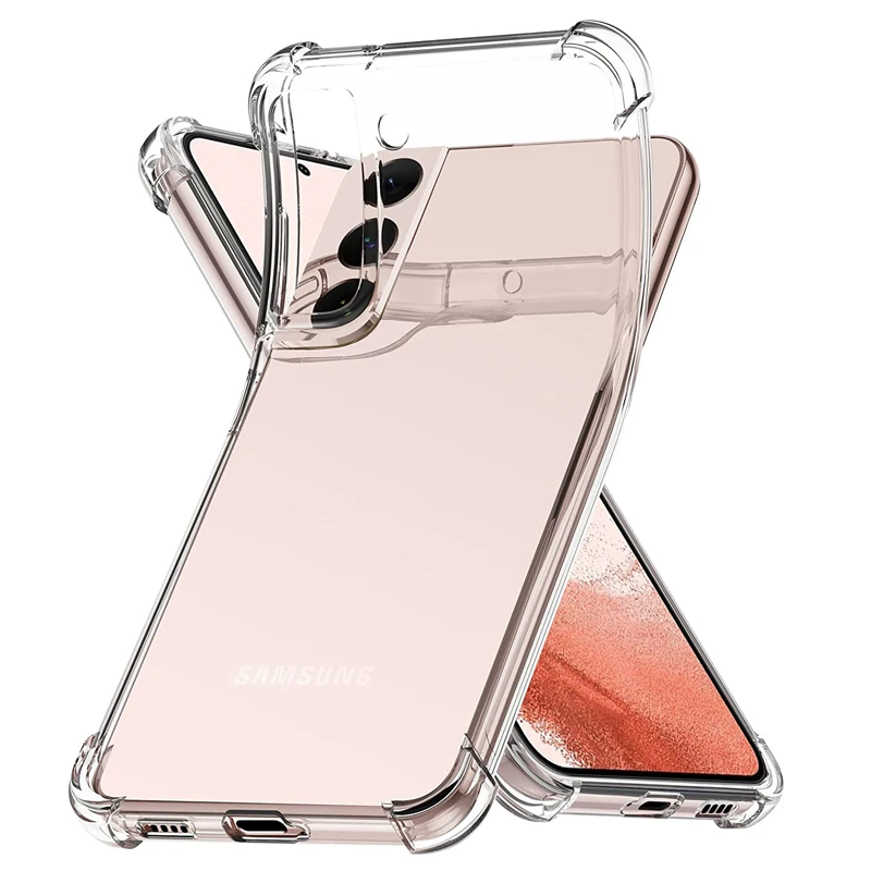 Shockproof Phone Case For Samsung Galaxy S20 FE S21 S22 S23 Ultra S9 S10 Plus S10E Clear Soft Shell For Note 9 10 20 Back Cover