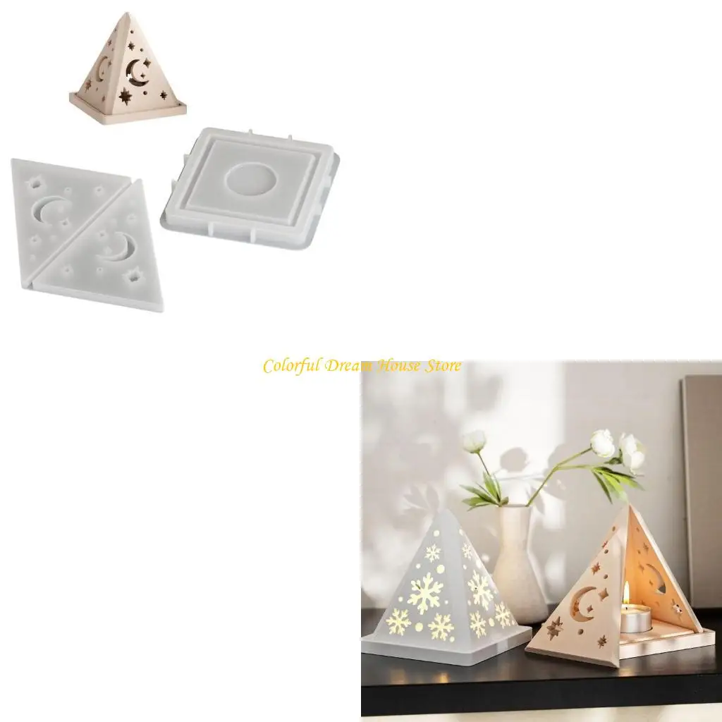 

J7JB Creative DIY Силиконовая пирамида -держатель свечей для украшения домов и подарков