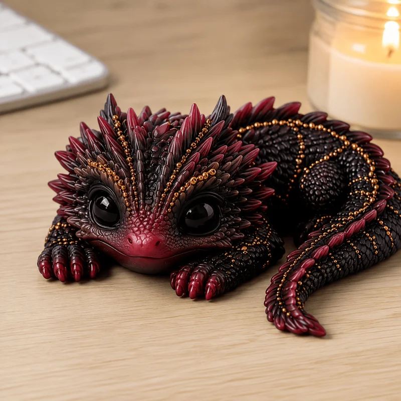 3D Dragon Silicone Mold Cute Sleeping Dragon Candle Mould Fantasy Mythical Creature Resin Casting for Crafting And DIY Projects
