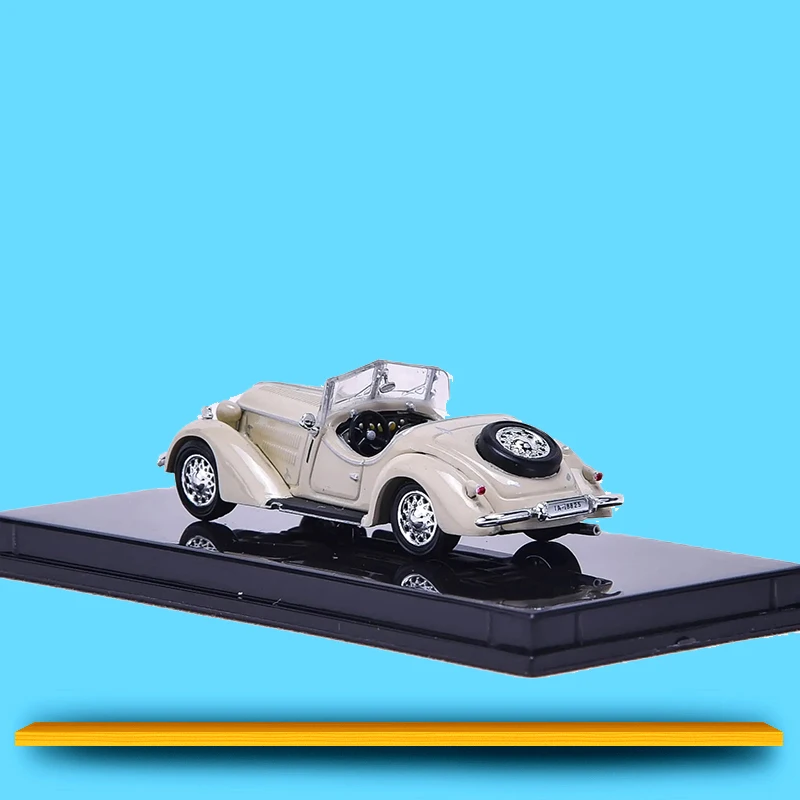 Car Model 1:87 Simulation Scale Classic Wanderer W25K Roadster 1936 Vintage Injection Car Model Toys Collection Gift