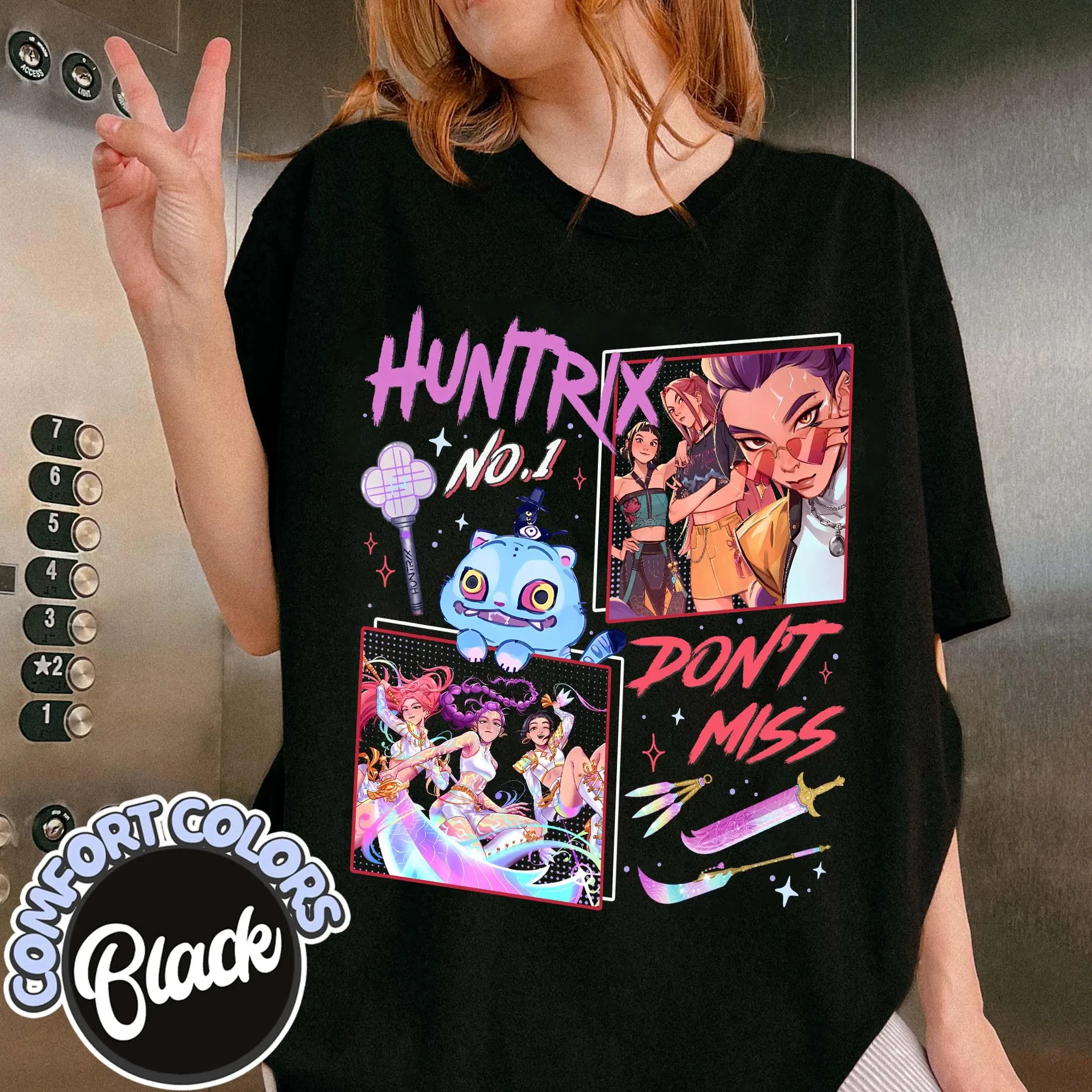 Kpop شيطان الصيادين PNG Huntrix الفتيات Png ميرا رومي جوي عيد الميلاد الديكور Png Kpop مروحة هدية لطيف هدية عيد ميلاد