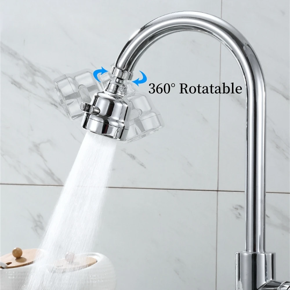 Universele Kraan Extender 360 ° Roteren Roestvrijstalen Waterkraan Bubbler Uitbreiding Keuken Dual Functie Druk Beluchter Mondstuk