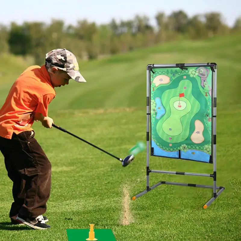 Golf Chipping Game Double Sided Golf Game Mat Golf Hitting Mat Training Dart Mat Golf Practice 2 In 1 Kits Indoor Outdoor Golf