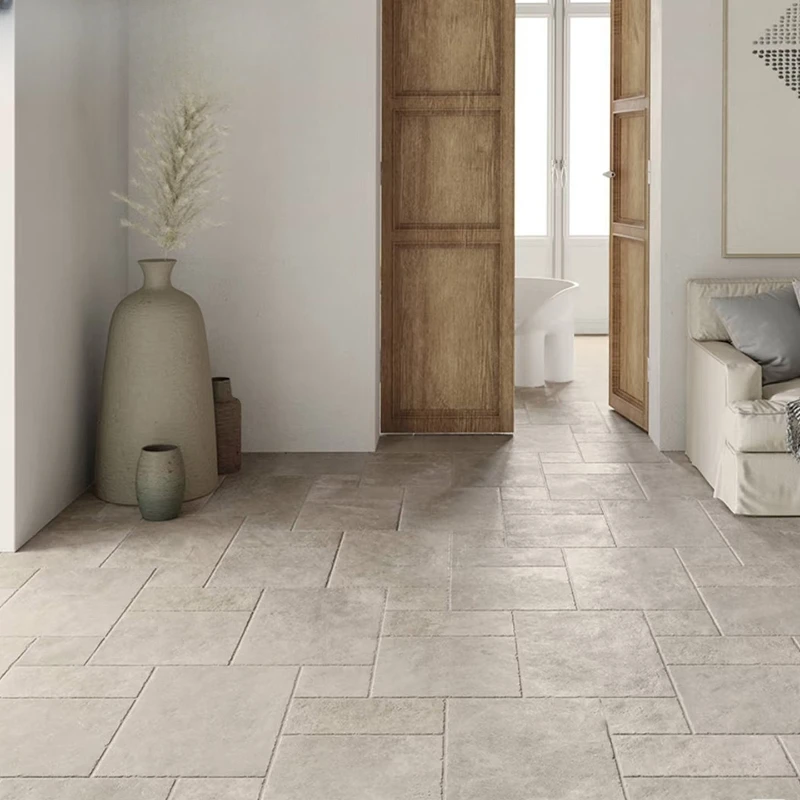 Medieval style old black antique brick shop B & B Lime stone floor tiles retro courtyard balcony bathroom tiles