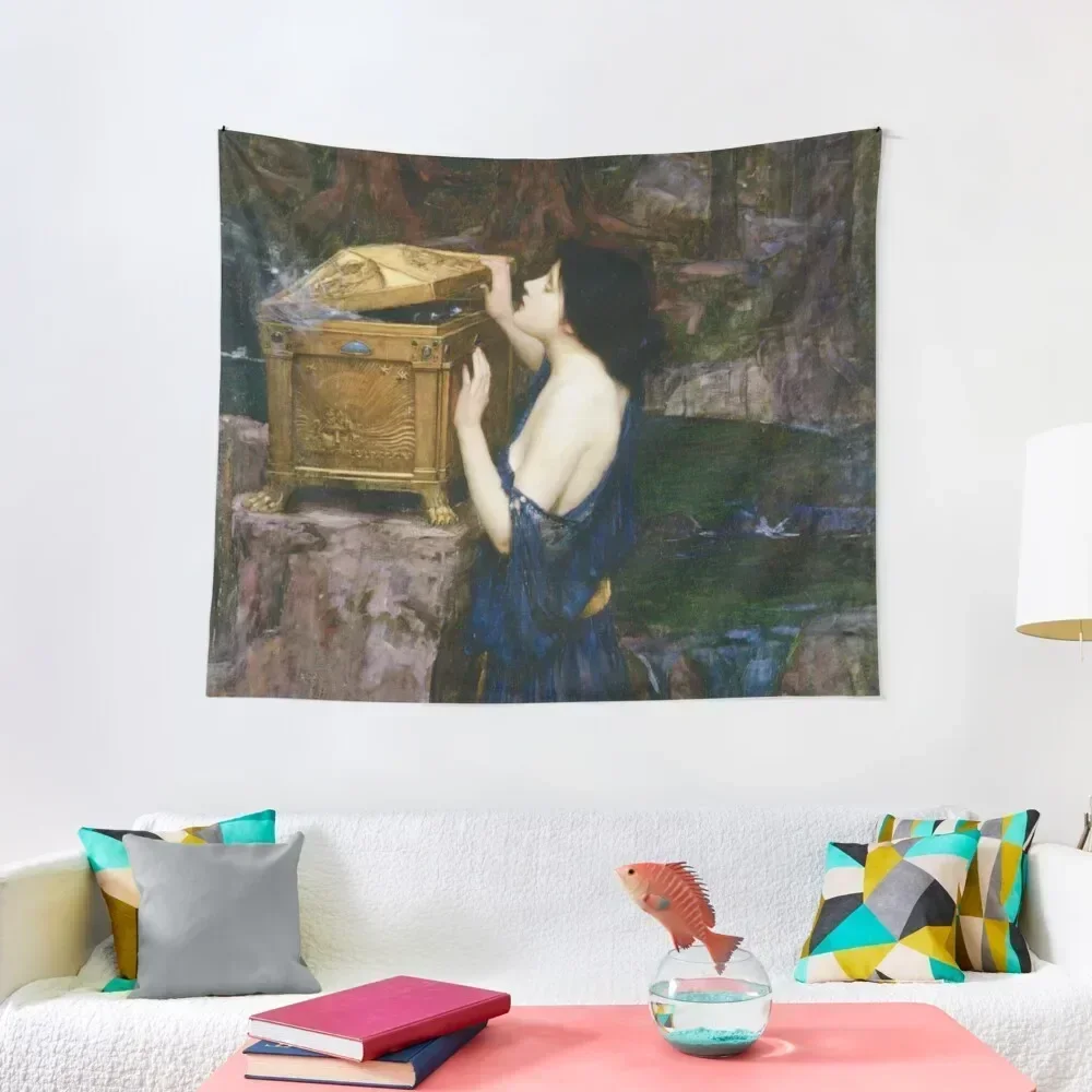 

PANDORAS BOX - JOHN WILLIAM WATERHOUSE Tapestry Luxury Living Room Decoration Home Decor Aesthetic Japanese Room Decor Tapestry