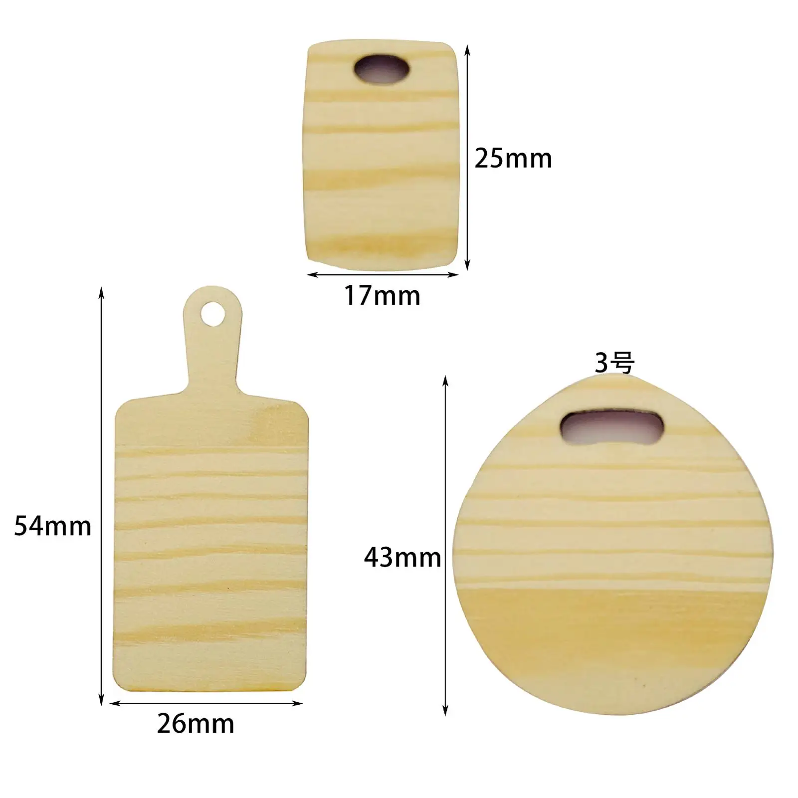 Dollhouse Miniature Wooden Chopping Board Cheese Board Mini Chopping boards bread Dessert Board for Kids