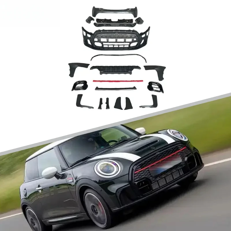 

High Quality JCW Style Car Bumper Front Lip Rear Diffuser Side Skirt Vents Spoiler Body Kit For MINI F55 2021