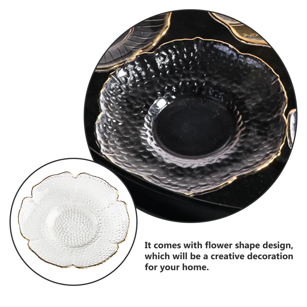 

4Pcs Glass Tea Cup Mats Japanese Style Flower Shape Heat Resistant Anti-Scald Table Cushions Home Decorative Use