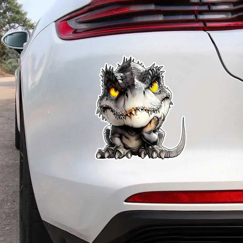 Domineering Little Dinosaur Car Sticker Vinyl Decal Waterproof Rear Window Motorcycle Camper Bumper  Laptop Decoration SH1619