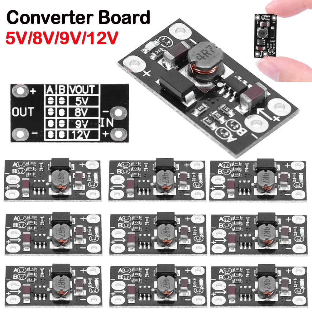 40-3PCS Mini DC-DC Boost Step Up Converter 3/3.2/3.3/3.7/5/9V to 12V Voltage Regulator PCB Board Module Lithium Battery Boost