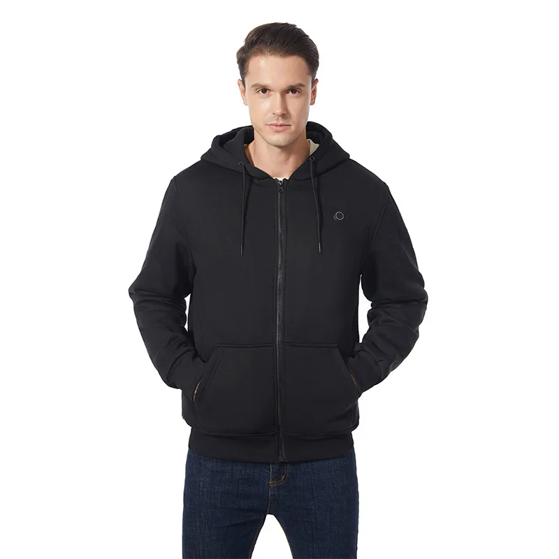 เสื้อฮู้ดอุ่นอัจฉริยะ 10 จุด พร้อมพอร์ต USB สำหรับผู้ชายและผู้หญิง เสื้อกันหนาวอัจฉริยะสำหรับฤดูหนาว สไตล์คู่รัก เสื้อผ้ากีฬากลางแจ้ง