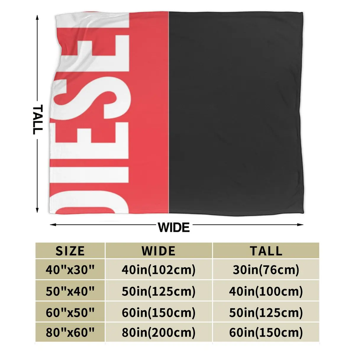 Diesel-Bran Logo Essential Blankets Soft Warm Flannel Throw Blanket Bedding for Bed Living room Picnic Travel Home Sofa