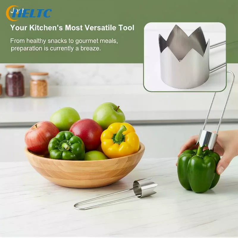 Stainless Steel Corers Portable Core Remover Fruit And Vegetable Core Extractor Kitchen Tools For Pitting Chili Peppers Melons