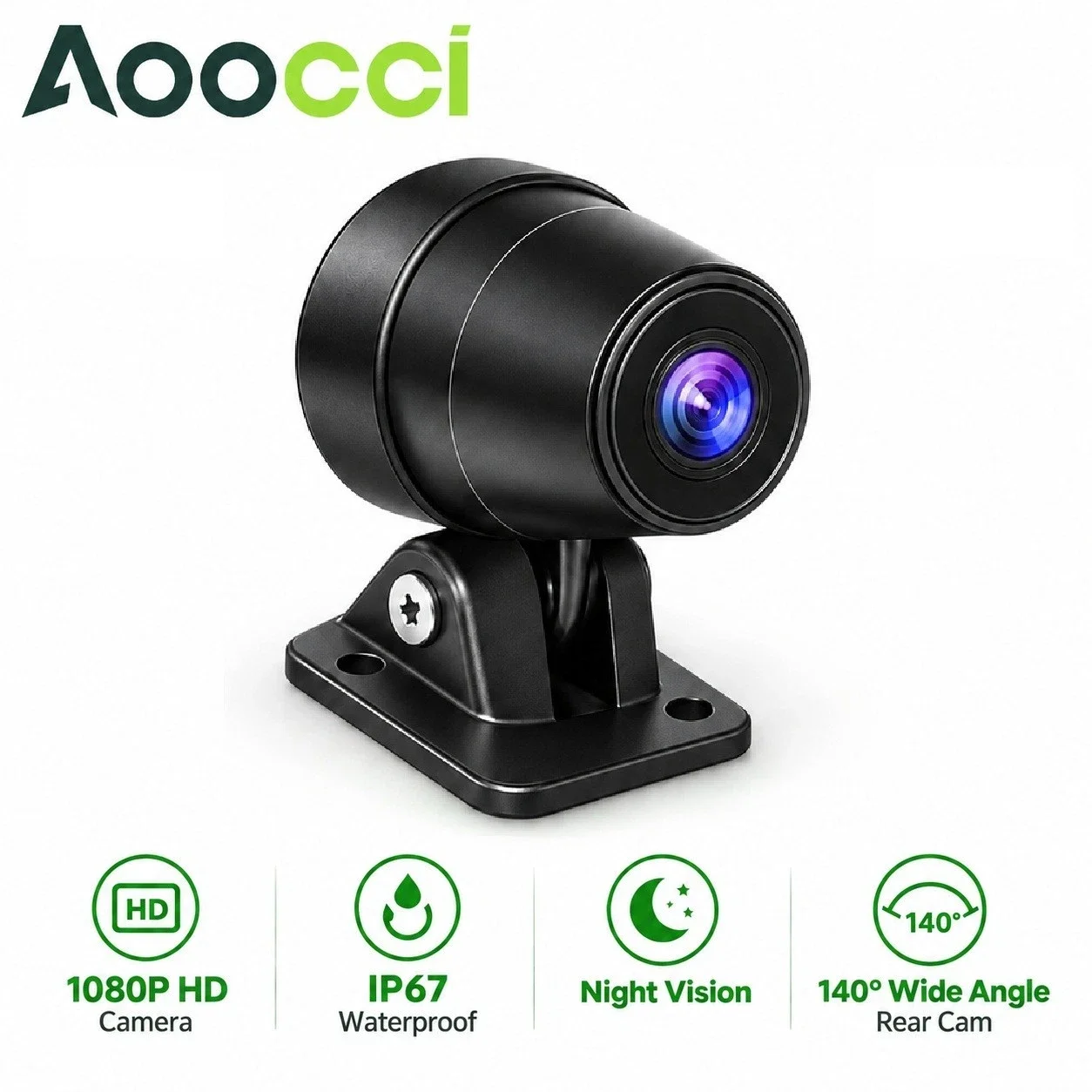 Aoocci 1080P HD Camera for C6PRO Motorcycle CarPlay,30fps Dual Recording & 140° Wide Viewing Angle,IP67 Waterproof Dash Cam