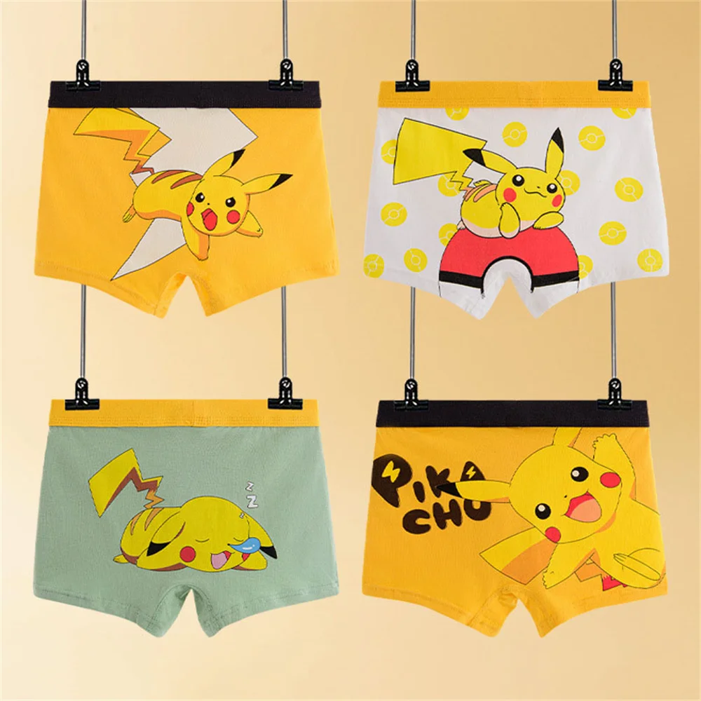 Casuale 1 pz/Pokemon slip stampa Pikachu slip Anime ragazzi biancheria intima estate confortevole biancheria intima traspirante regali per bambini