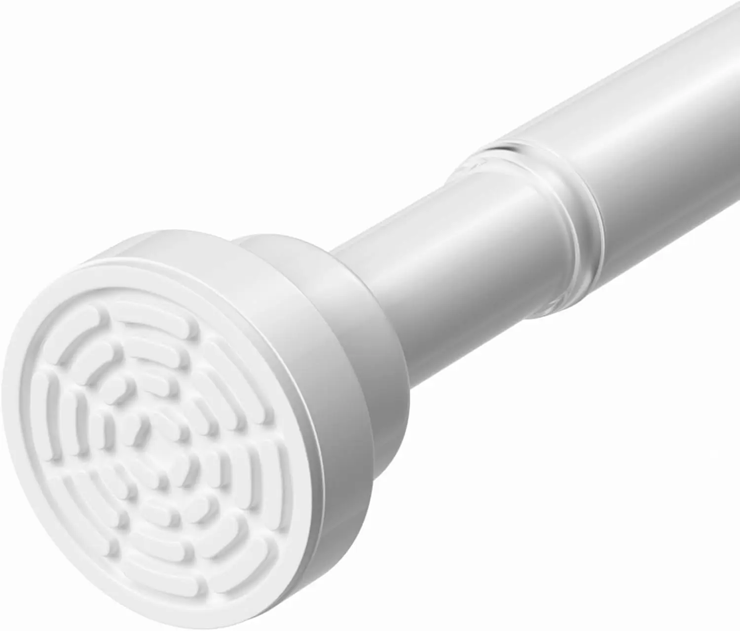 

Adjustable Tension Curtain Rod 30-63 Inch, No Drill, White, Anti-Slip, Rust Resistant, for Windows, Doorway, Bathroom, Closet