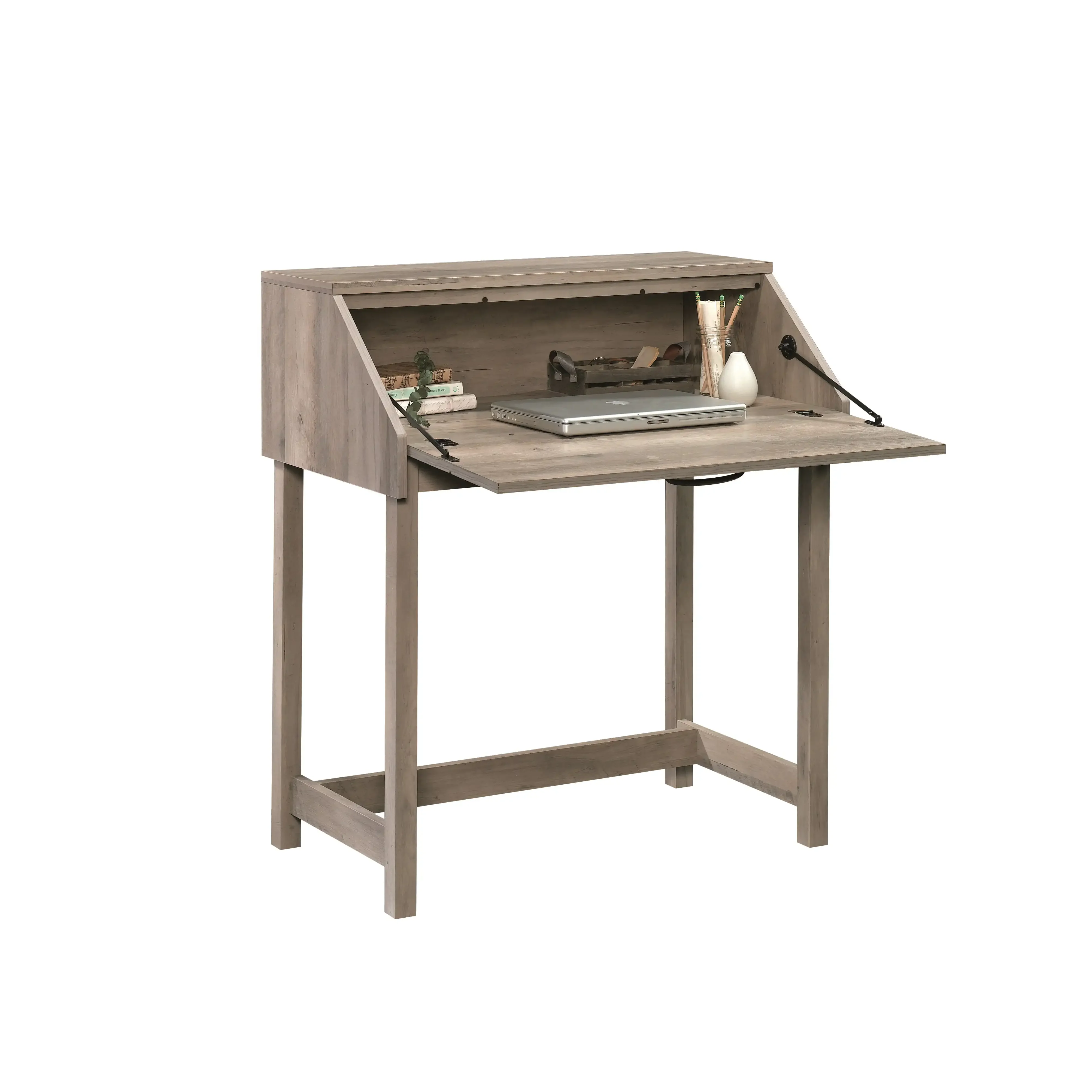 Gardens Modern Farmhouse Secretary Desk, Rustic Gray Finish  Muebles  Desk Table  Computer Desk  Computer Desk