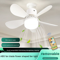 30W LED Ceiling Fan with Lamp and Remote Control Dimmable 3-Speed Socket Fan Lamp Indoor Ceiling Fan Light AC85-265V for Bedroom