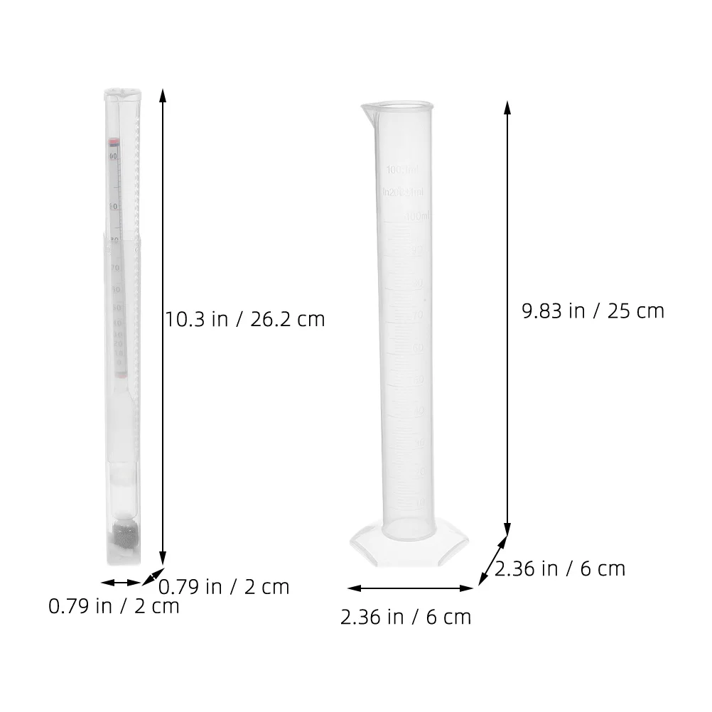 

2 Sets Hydrometer Kit Alcohol Concentration Meter For Wine Beer Brewing Triple Scale Measuring Cylinder Test Jar Glass Plastic