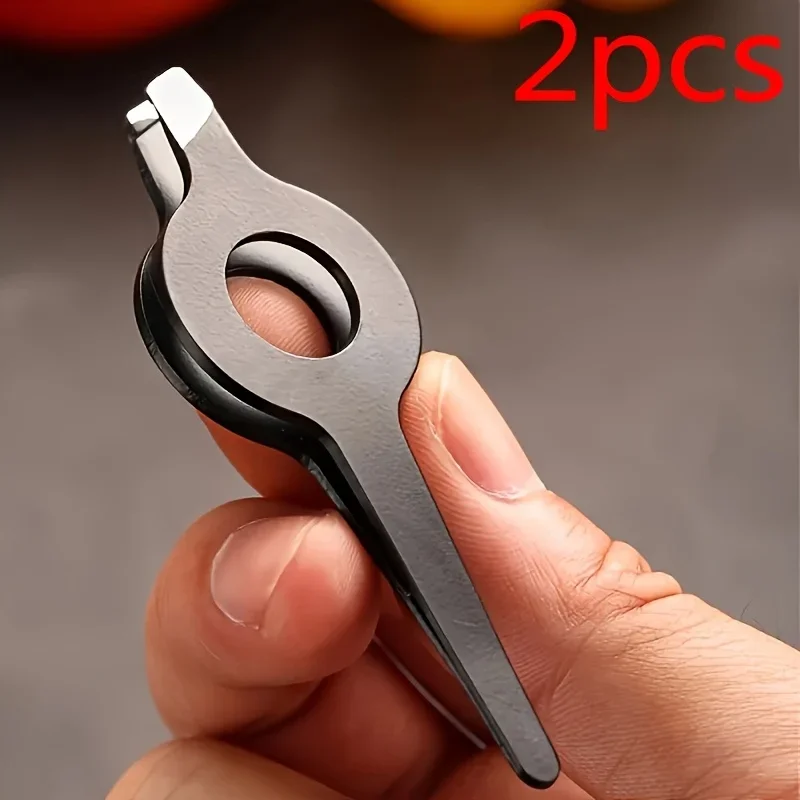 2pcs tweezers hair removal clip with hollow handle for precise trimming of eyebrows and facial hair