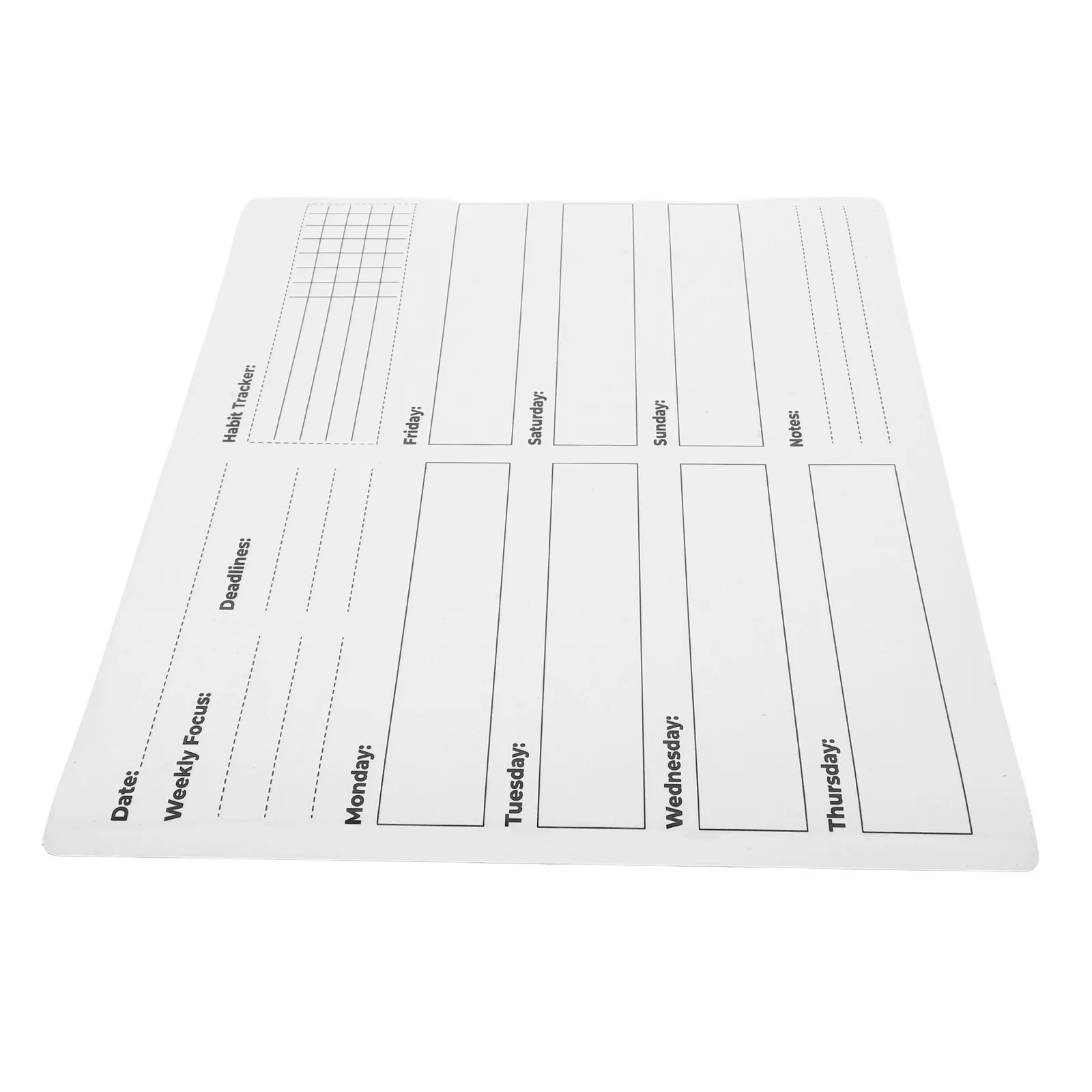1 Weekly Dry Erase Whiteboard Wall Sticker Removable Adhesive PVC Calendar Planner for Home Office Fridge Schedule Task Tracker