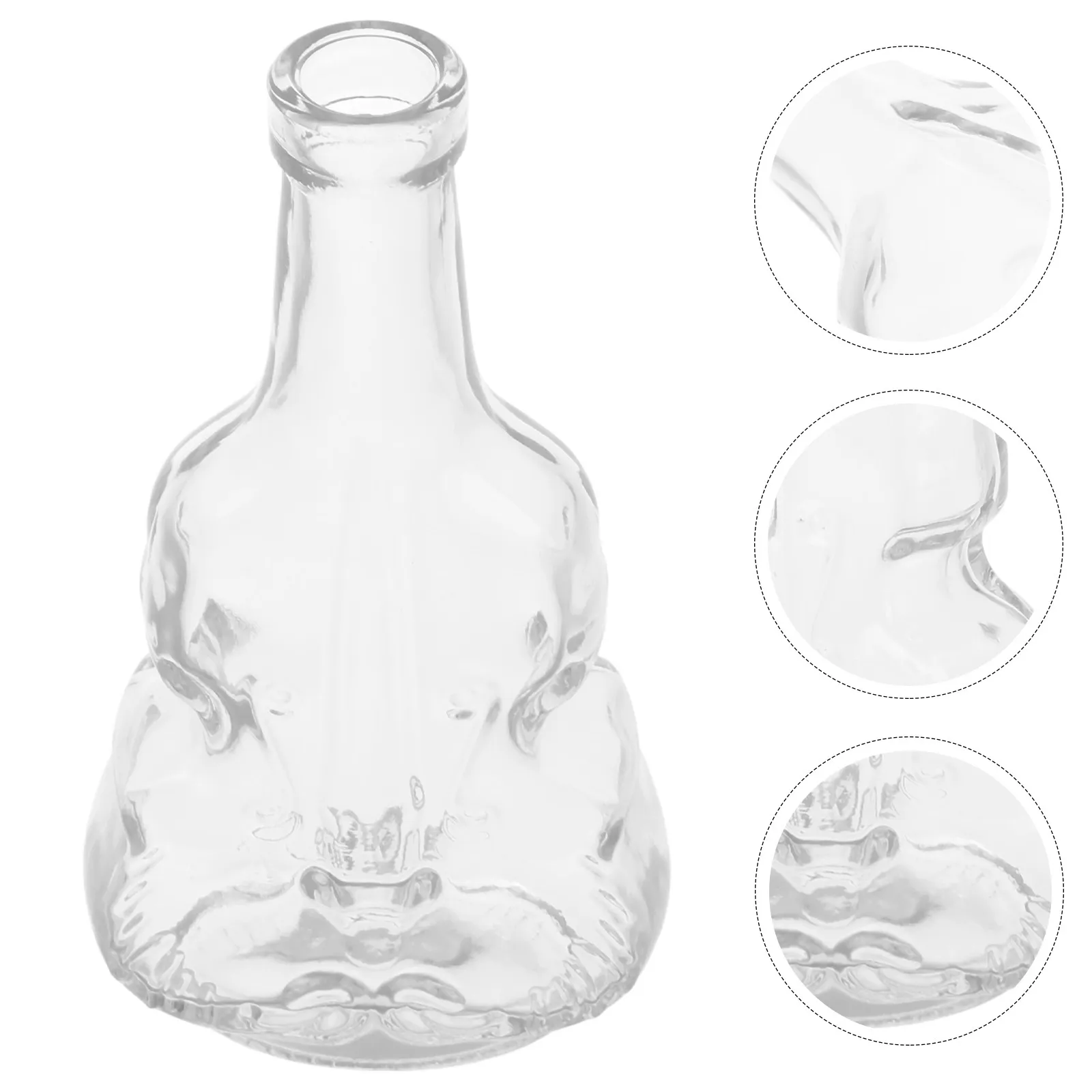 Glass Hydrangea Vase Violin Shape Transparent Hydroponic Plant Container Clear Flower Vase for Home Decoration
