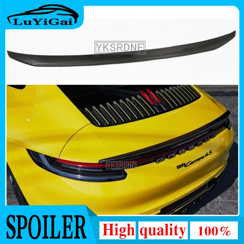 2018 2019 2020 2021 Year For Porsche Carrera 992 SPOILER Car Styling Carbon Fiber Rear Lip Roof Spoiler Trunk Boot Wing