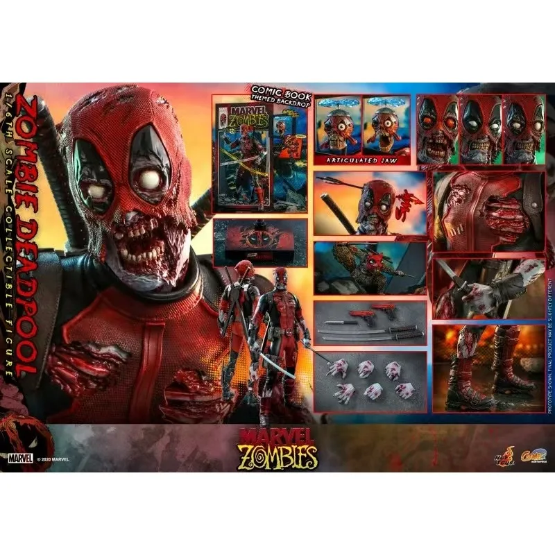 

Оригинальные горячие игрушки MARVEL CMS06 ZOMBIE DEADPOOL, коллекция аниме-фигурок, модель игрушки