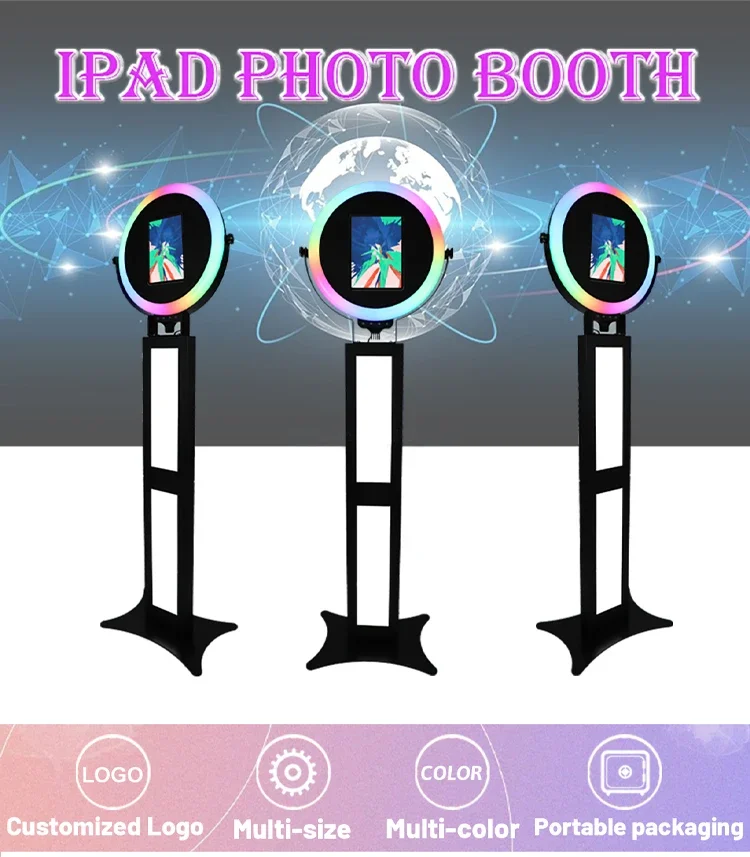 

-Factory Wholesale Portable Round Circular Frame Send To Mail Smart Wedding 15.6 \"portable Magic Mirror Photo Booth Touch Scree