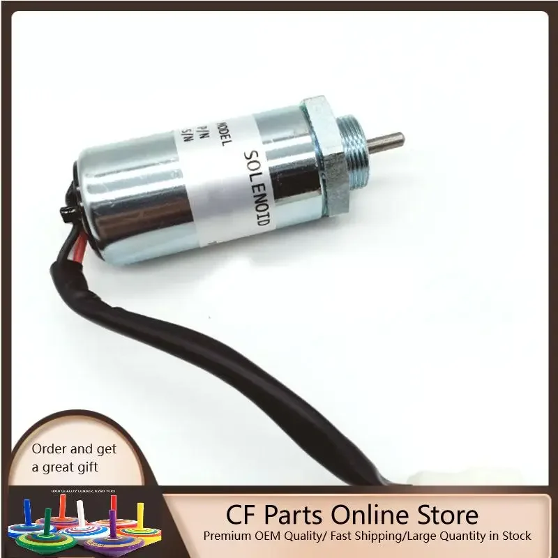 

12V Shut off Solenoid 02/802995 for JCB 8085 8055 ZTS 8065RTS 8080 8055ZTS 8055RTS 8065ZTS