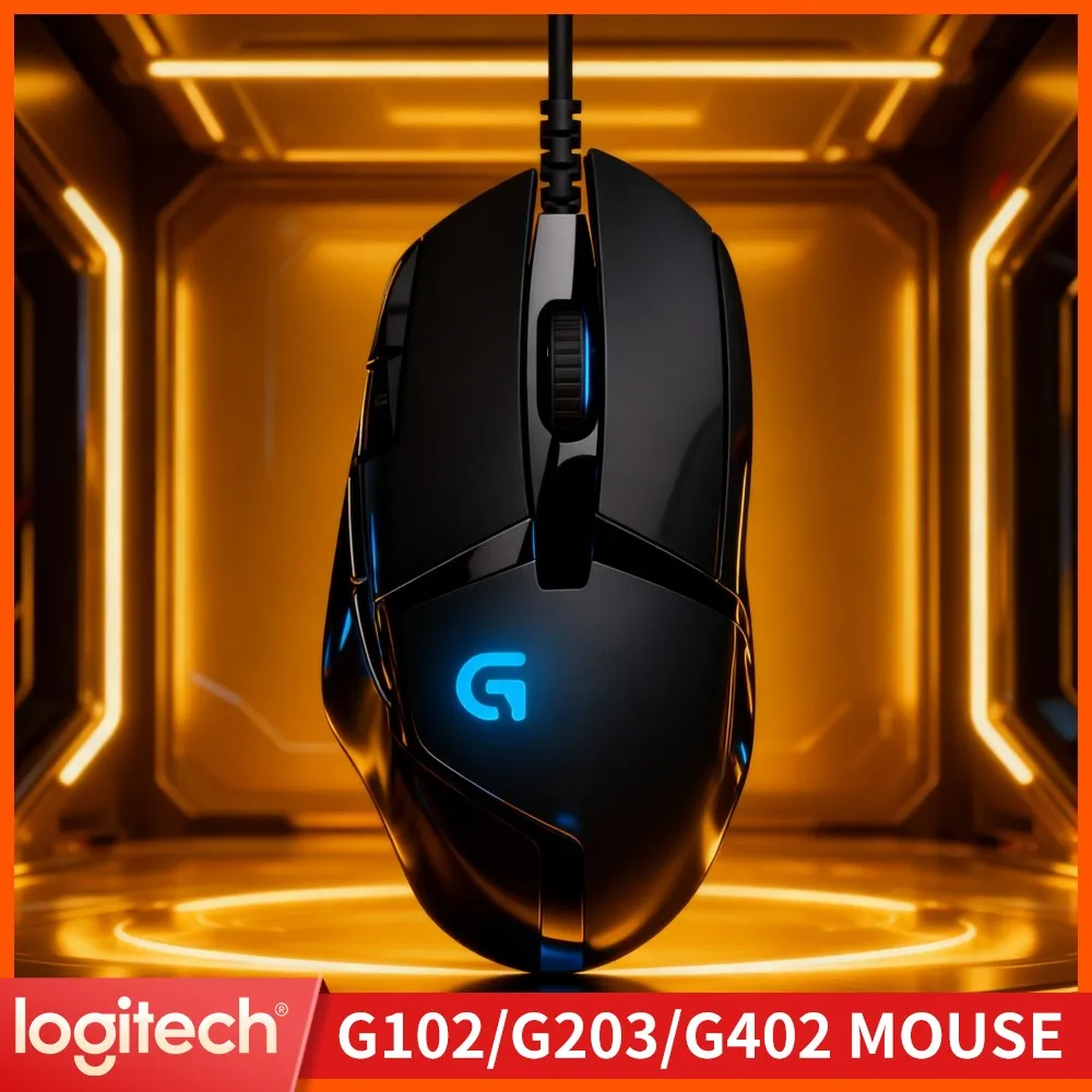 Logitech G402 Gaming Mouse 4000 DPI 8 Programmable Buttons 20M Clicks 500 IPS Fusion Engine 1Ms Response For Competitive Play