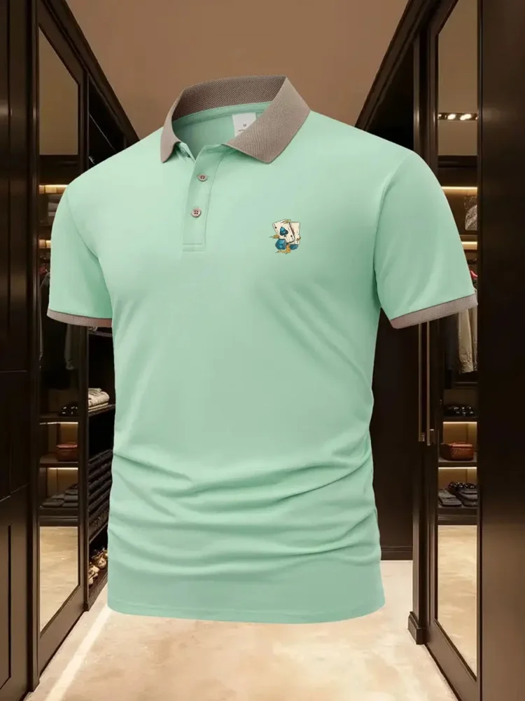 

Summer Polo Shirt Short Sleeve Turn-down Collar Company Men's Cultural T-shirt Advertising Workwear Uniform High-end Customizabl