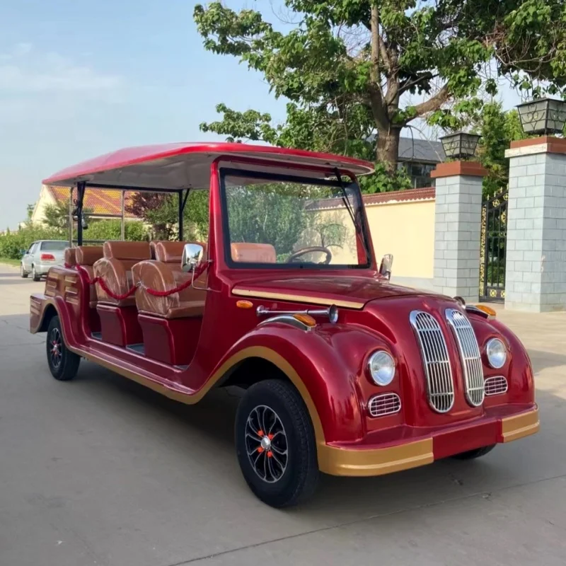 Street Legal 11 Seater Electric Car Battery Powered Adult Tourist Sightseeing Car Antique Classic Vintage Car New Golf cart