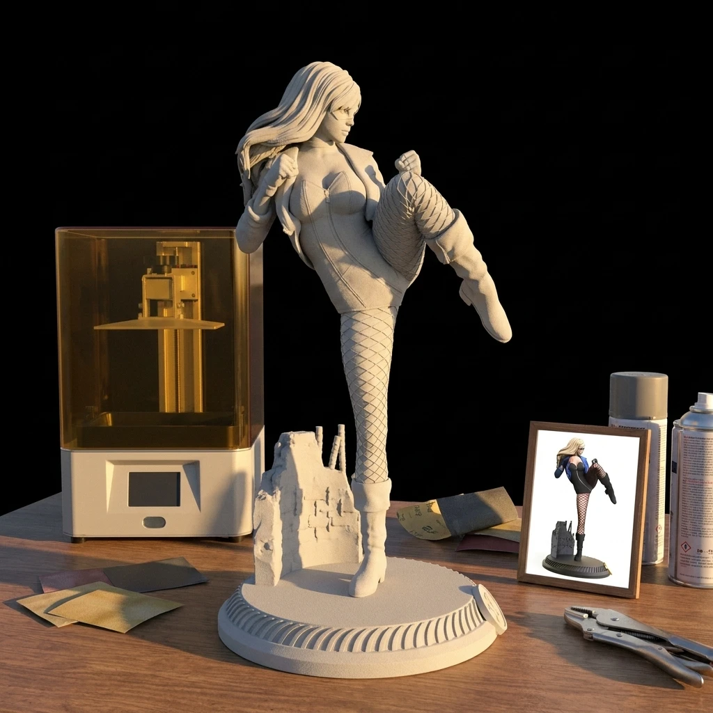 1/24 1/18 1/12 Black Canary  Unpainted Unassembled 3D Printing Resin Model Garage Kits (Requires Painting and Assembly)