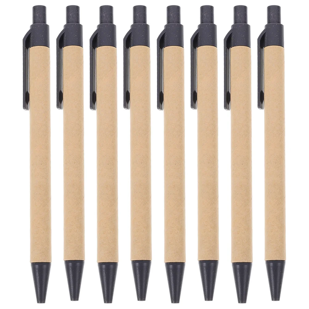 

8 Pcs Ballpoint Pen Office Gel Ink Pens Multi-function Writing Black Portable Supply