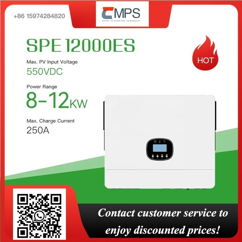 Cheap Hybrid Single Phase Solar Power Inverter 8KW 10KW 12KW Dual MPPT SPE 12000 ES PV Inverter with Generator Input for Home Us