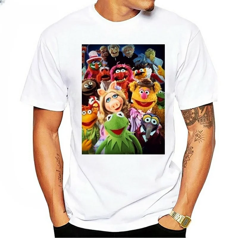 Hip Hop Style Tops Tee S 5Xl 031215 T Shirt Homme The Muppet Show Kermit Piggy  Serie Tv Vintage Casual Plus Size T Shirts