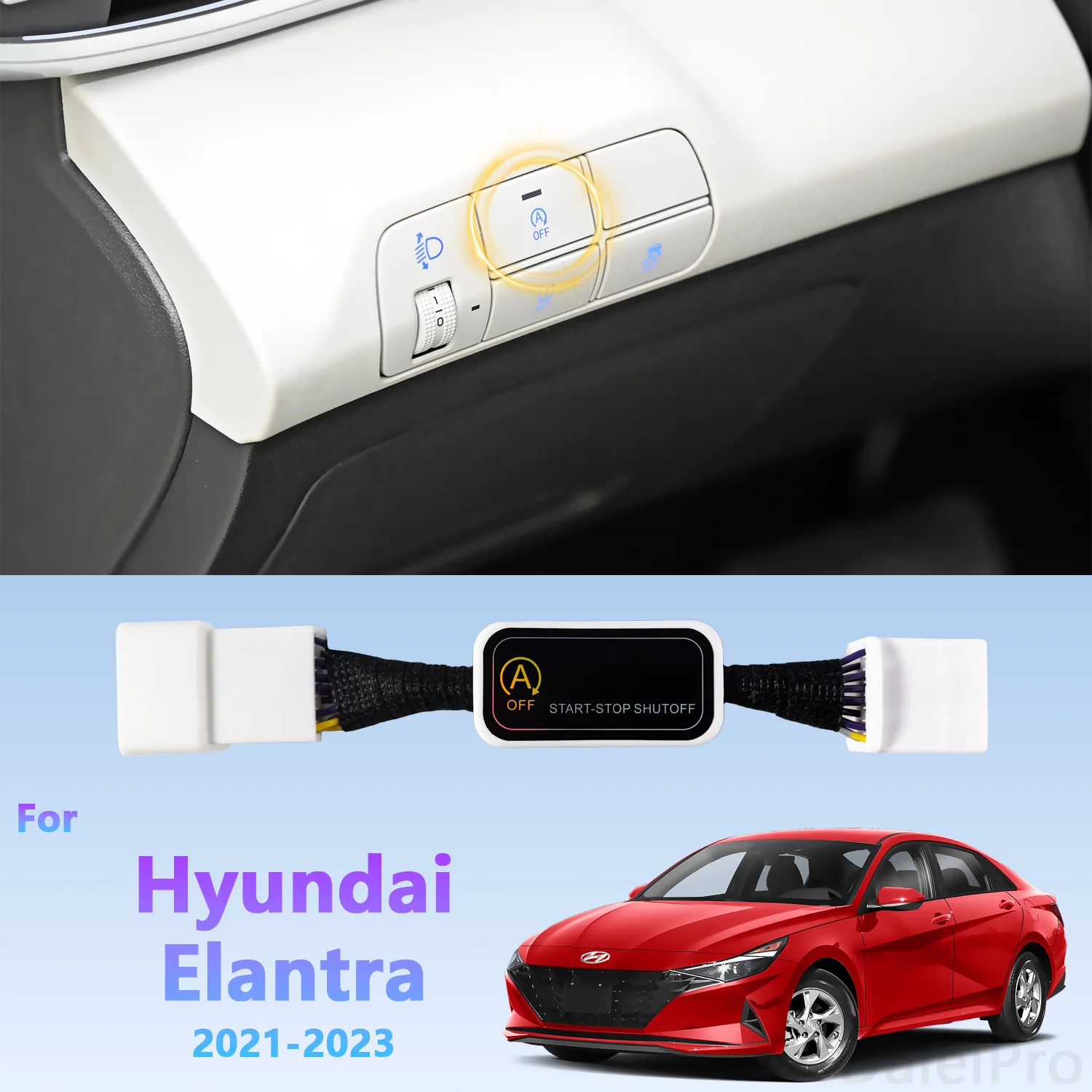 

Автоматический запуск и остановка для Hyundai Elantra 2021-2023, автоматическая система остановки двигателя, выключение устройства, датчик управления, заглушка, стоп
